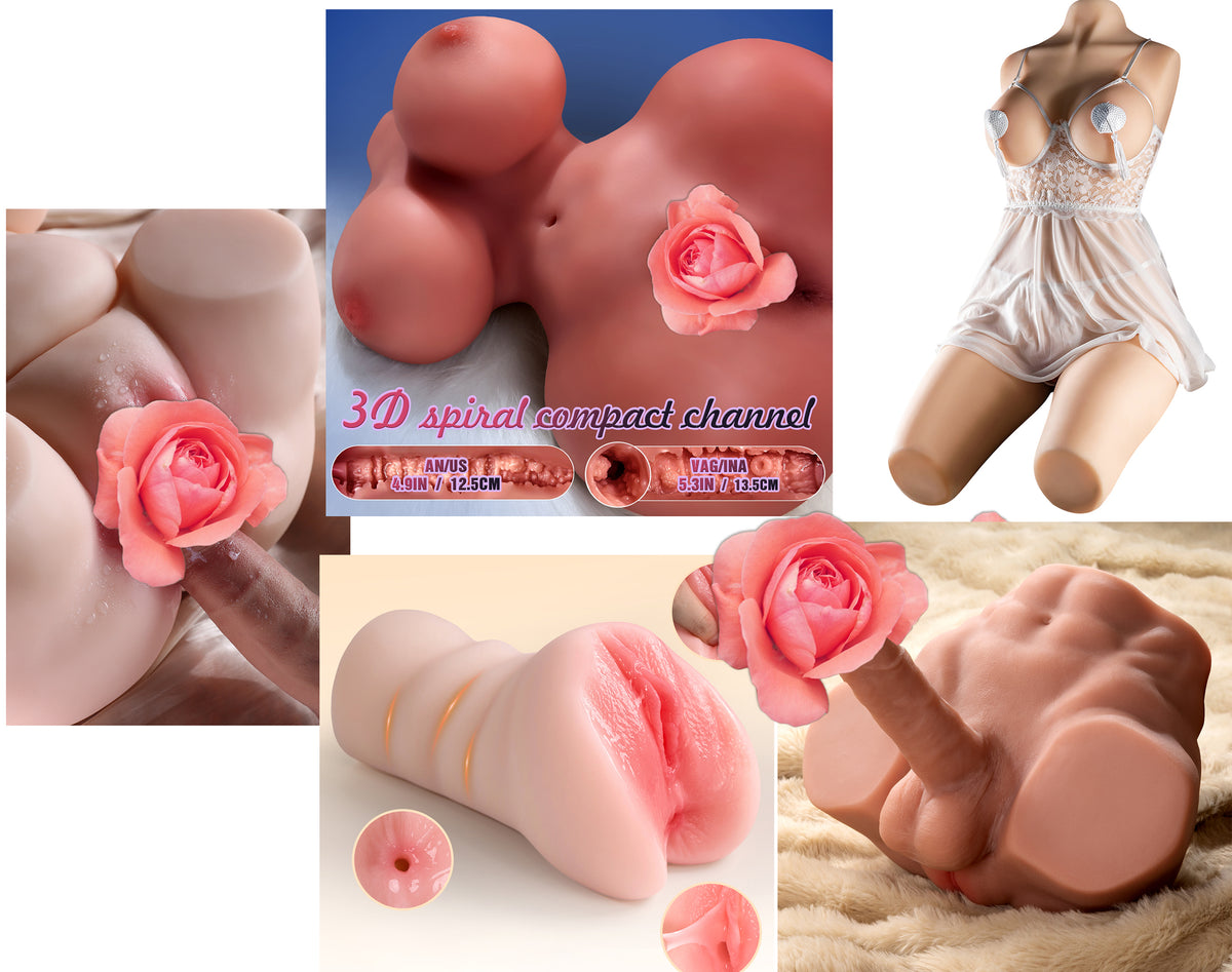 Set of 5 - Female Torsos, Male Torso w/ Penis and Male Masturbator
