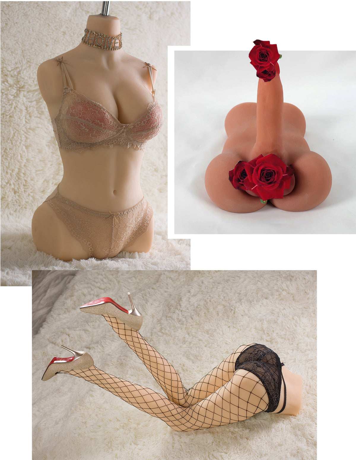 Set of 3 - Female Torsos (w/ Legs) & a Male Torso W/ Penis