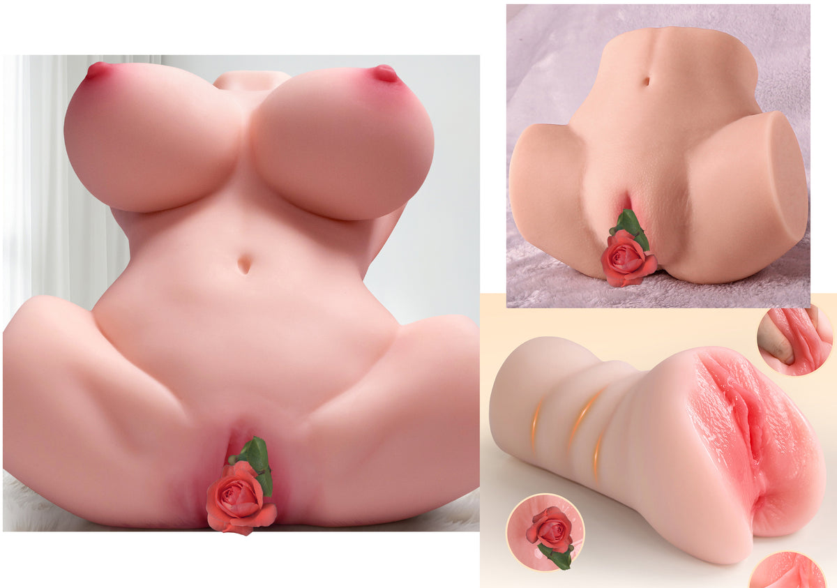 Set of 3 - Female Torsos & a Male Masturbator