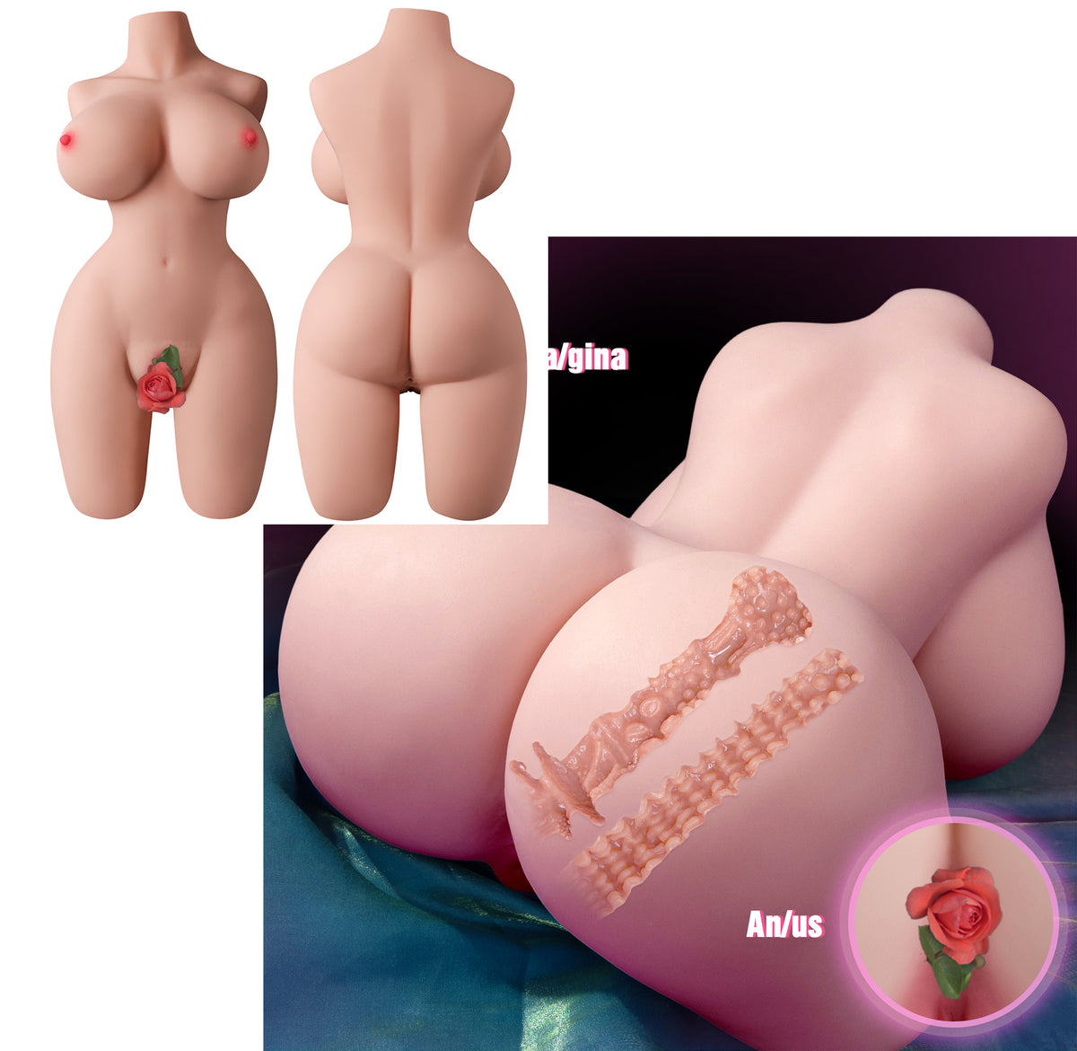 Set of 2 - Female Torsos