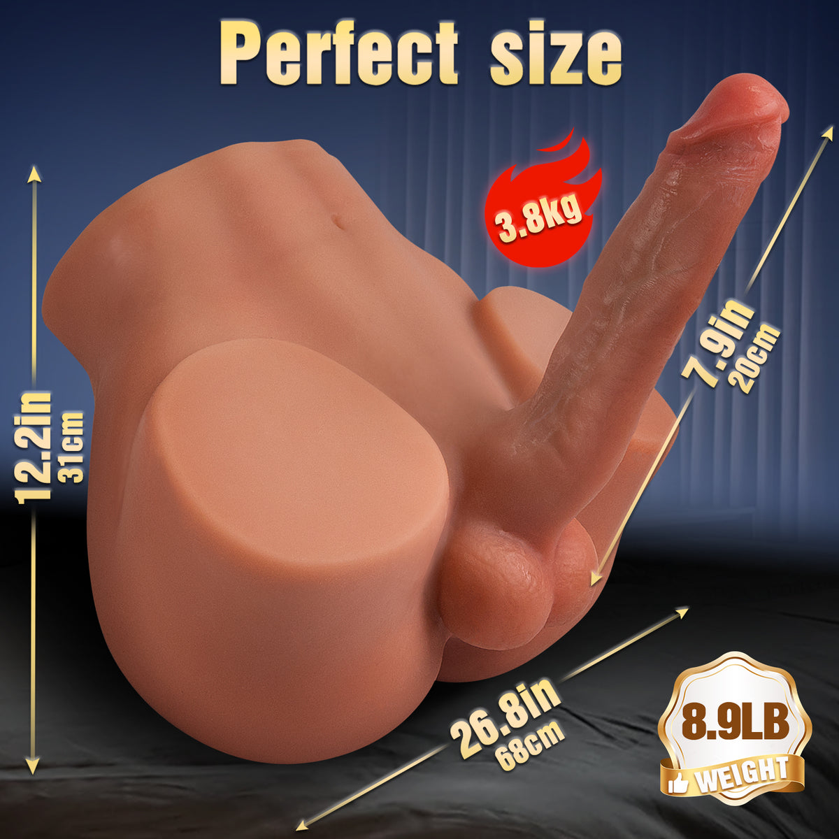3.8kg Male Torso W/Penis